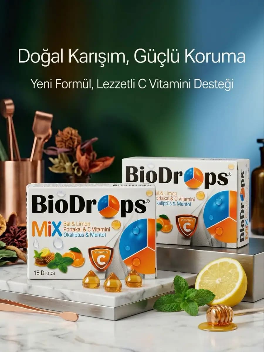 Mix Bal & Limon Portakal & C Vitamini Okaliptus & Mentol 18 Adet Pastil (2 Adet)