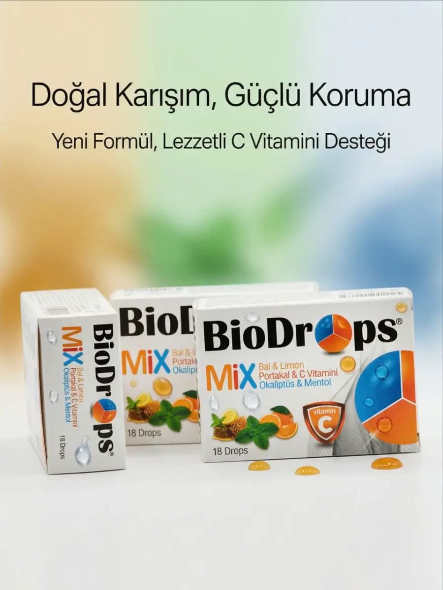 Mix Bal & Limon Portakal & C Vitamini Okaliptus & Mentol 18 Adet Pastil (3 Adet)